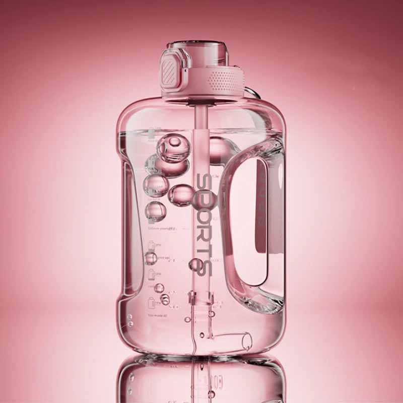 Garrafa de Água - com Palha e Grande Capacidade, Livre de BPA, Portátil para Desporto e Fitness Garrafa de Água - com Palha e Grande Capacidade, Livre de BPA, Portátil para Desporto e Fitness